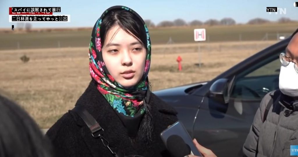 ウクライナを脱出した韓国人ハーフの少女