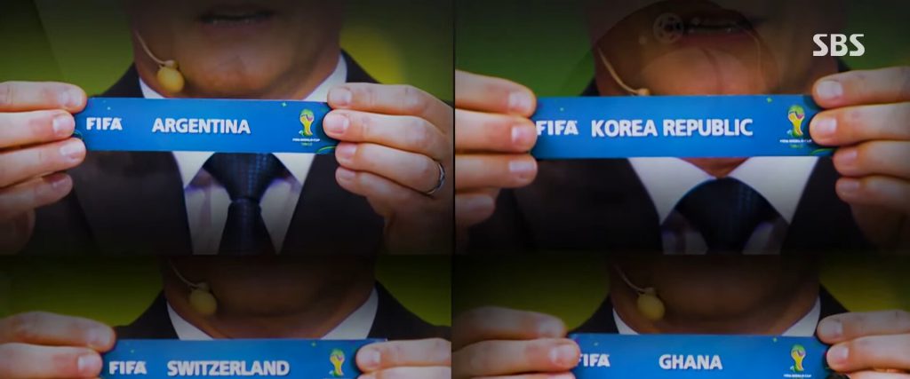 FIFA公式グループ抽選のリハーサル結果、アルゼンチン、スイス、韓国