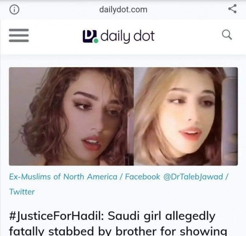 ティクトクに顔を公開して殺害されたムスリム女性jpg