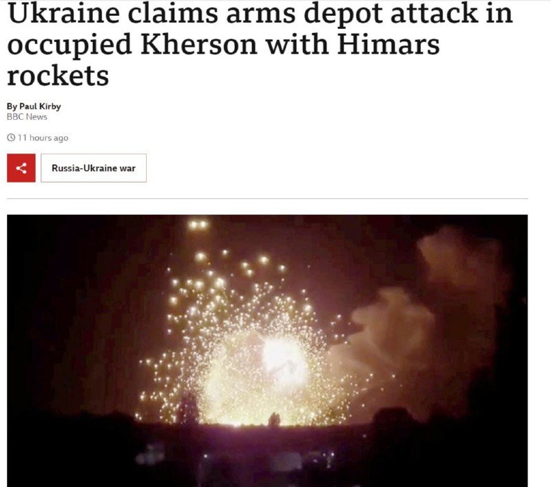 ウクライナがロシアの弾薬庫破壊に成功