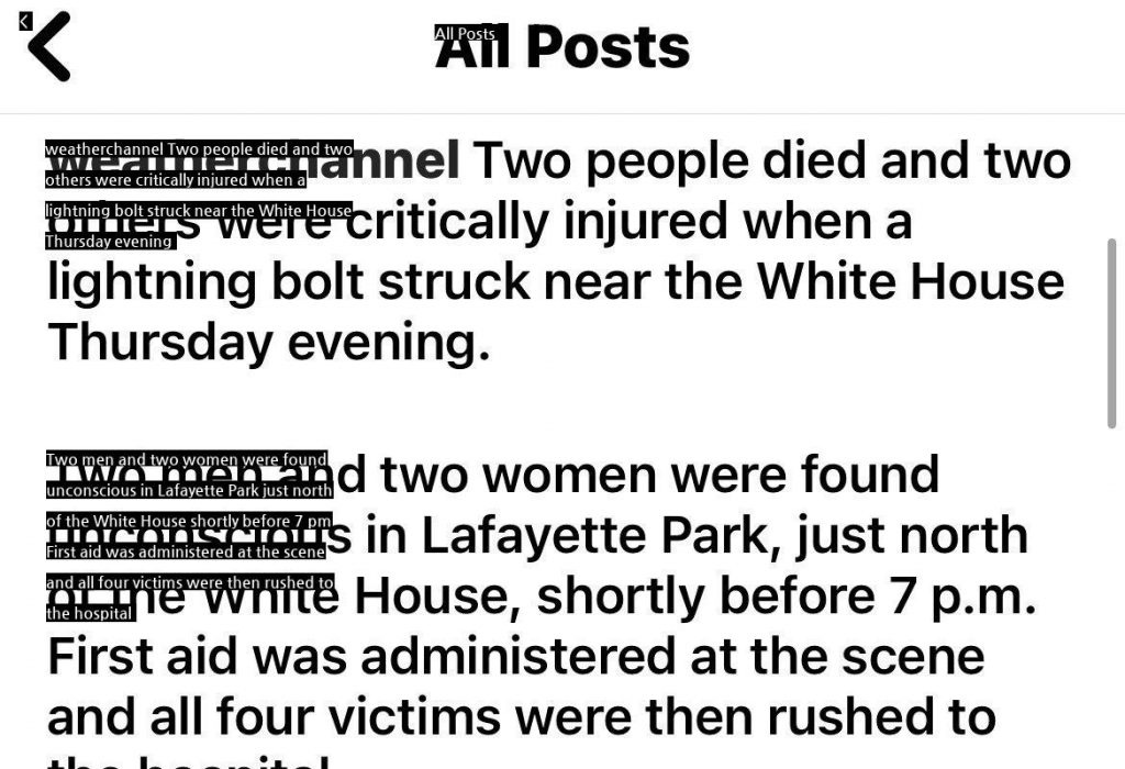 SOUND、米ホワイトハウス近くで稲妻が落ち、2人死亡、2人負傷。