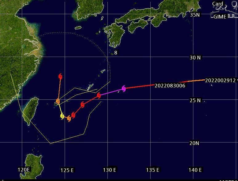 11号台風「ヒンナムノ」米国予測、韓国予測