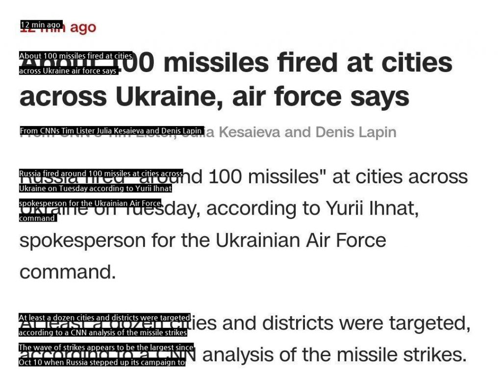 ロシア、ウクライナ全域にミサイル100発投下