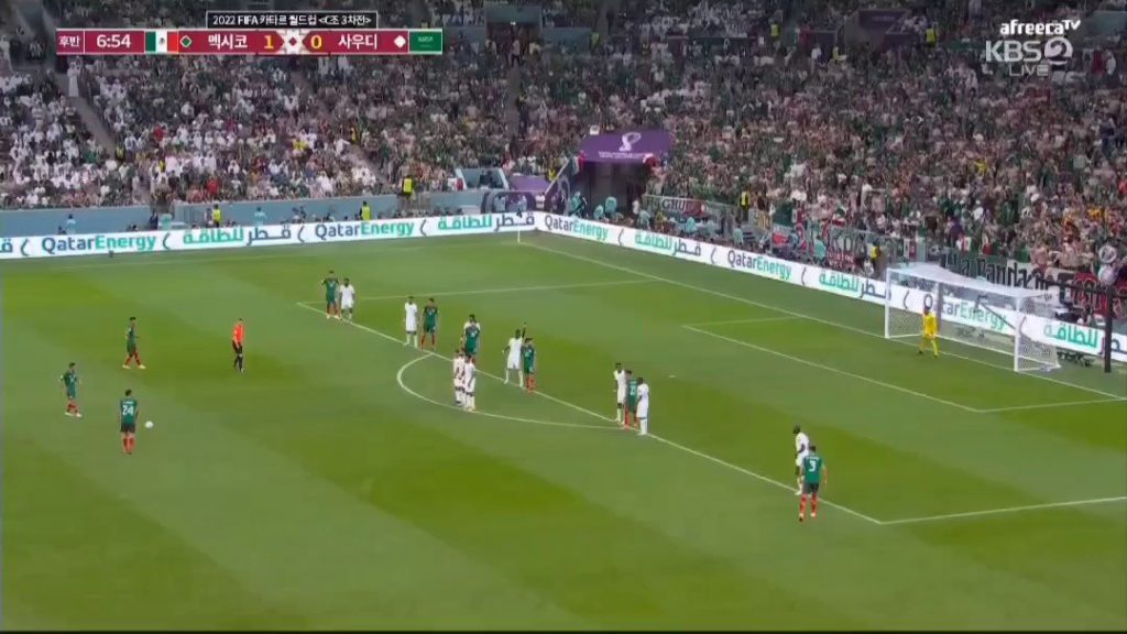 (SOUND)サウジアラビア vs メキシコ フリーキック ワンダーゴール