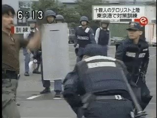 日本の双刀乱闘模擬訓練gif