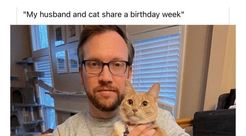 夫と猫の誕生日が似てるから一緒にパーティーすることにした。