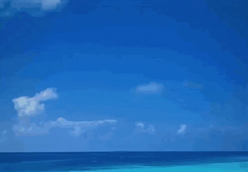 狂ってしまったモルディブ海の風景