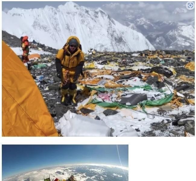 エベレスト山頂の衝撃的な写真