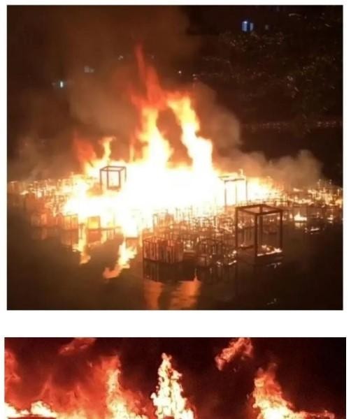 日本で火事の灯火祭り