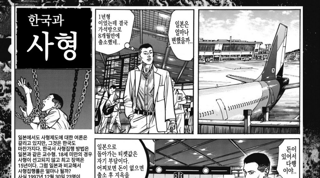 韓国の刑務所に収監された日本人犯罪者漫画manhwa