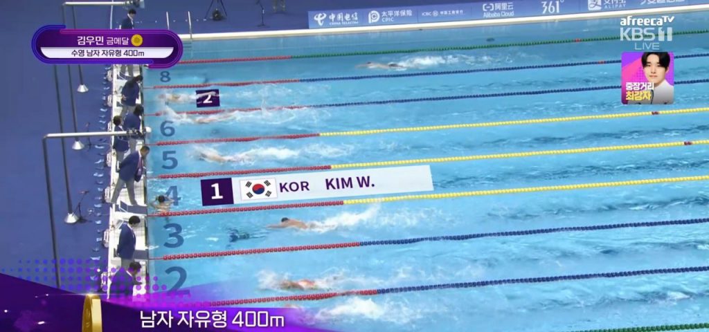 アジア大会の朴泰桓（パク·テファン）以後、13年ぶりにアジア大会3冠王を達成する男子水泳の金ウミン！！！