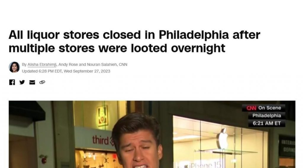 米国の現状はフィラデルフィアのすべての酒類店を閉鎖している