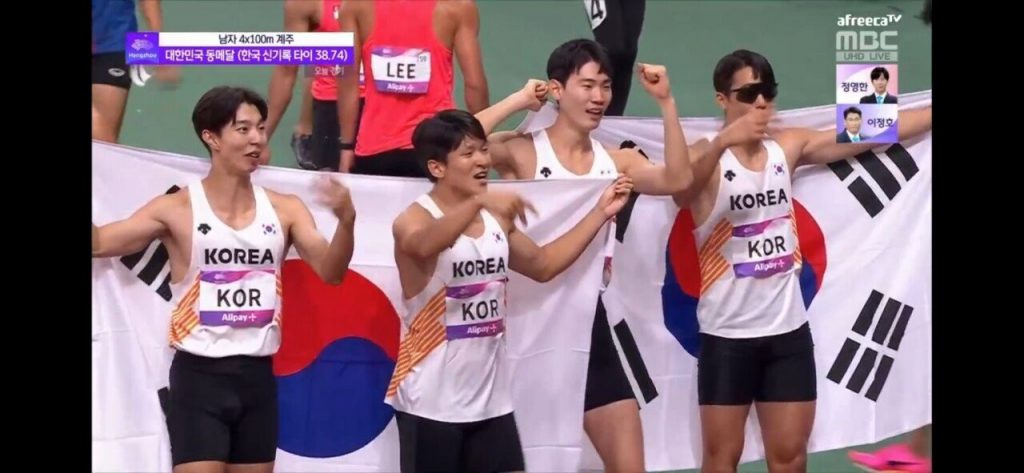 AG陸上400M男子リレー韓国新記録で37年ぶり銅メダル獲得！！！！！！