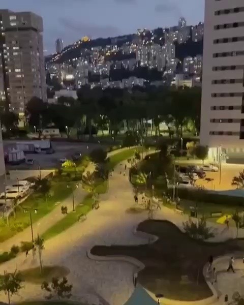 (SOUND)空爆警報から避難するイスラエル市民