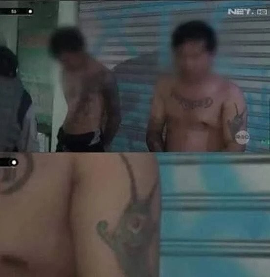 中国の暴力団逮捕現場で話題になった写真