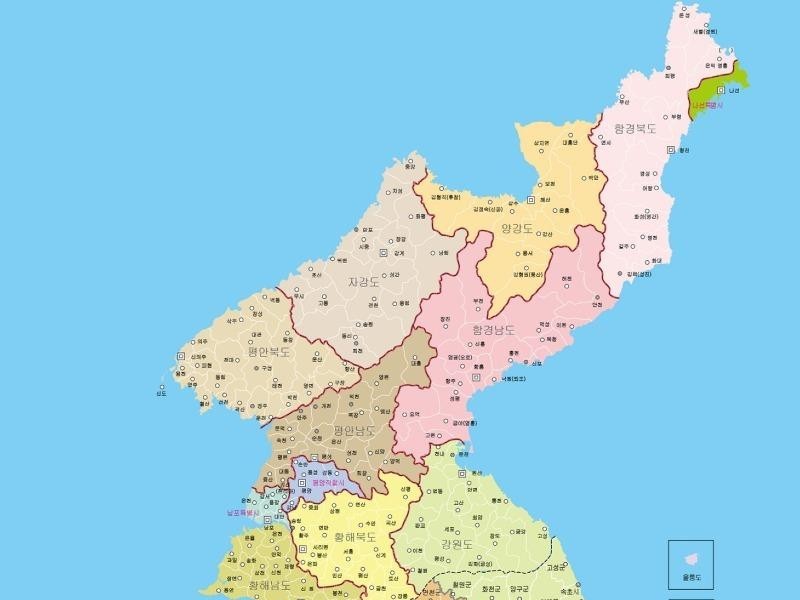 来年の総選挙後の大韓民国地図