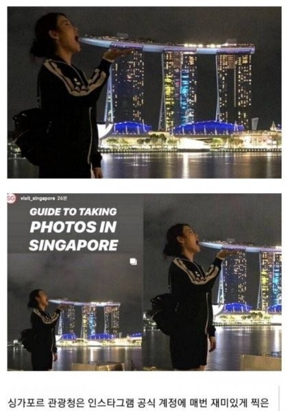 シンガポール観光庁のインスタに剥製された韓国人観光客