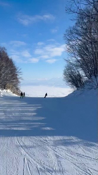 北海道富良野スキー場風景