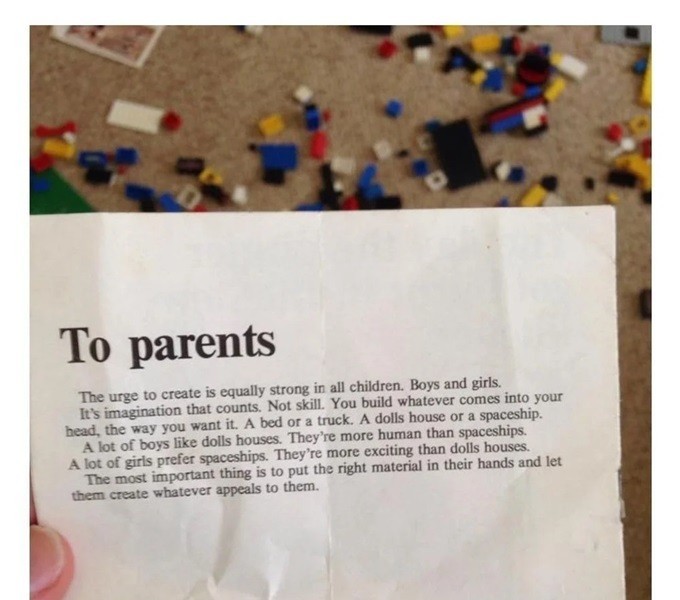 1970年代のレゴ製品に同封されていた手紙