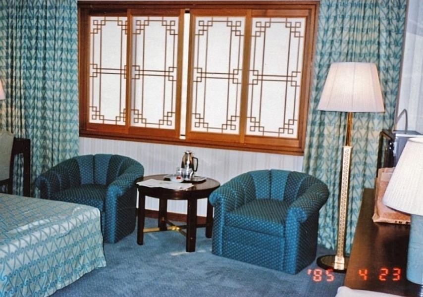 1985年新羅ホテルの室内の様子
