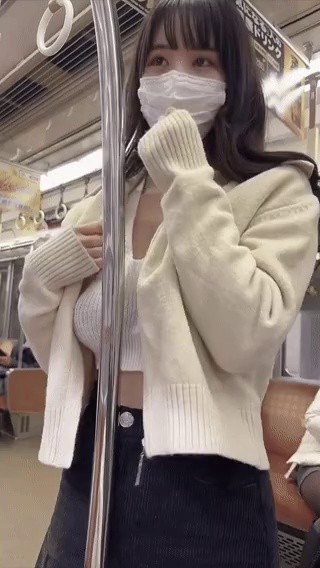 日本の地下鉄迷惑女のお姉さん