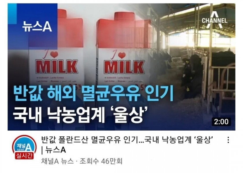 ポーランドの牛乳に押された韓国牛乳業界の切り札