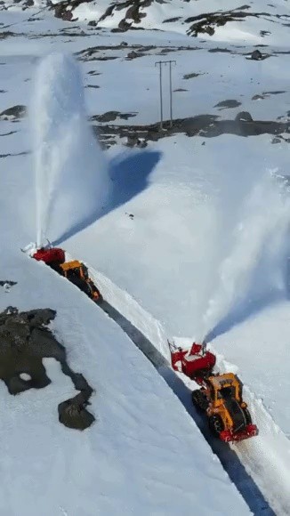ノルウェーの除雪車