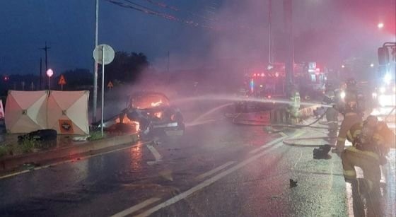 平沢で電気自動車火災..運転手の助手席で死亡したまま発見