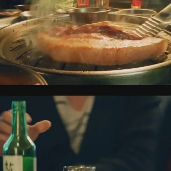 台湾のドラマに出てきたサムギョプサル食べるシーン