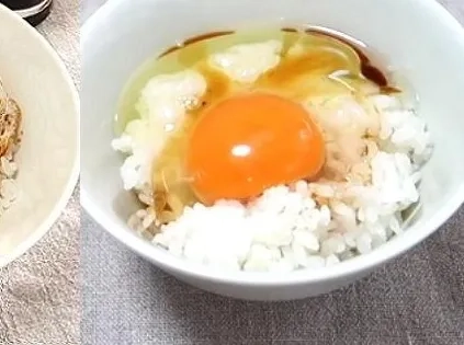 呼び餌が分かれる醤油卵飯