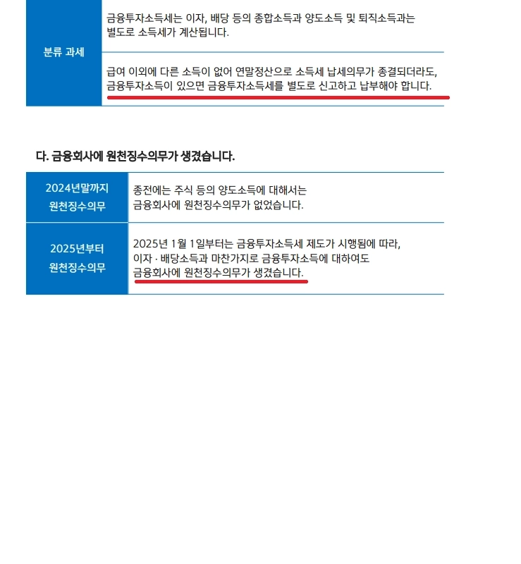 [証券サフィシャル] 25.1.1からの金融税の全面施行