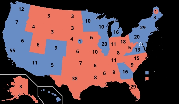 米国大統領選挙状況（トランプ99：ハリス24）