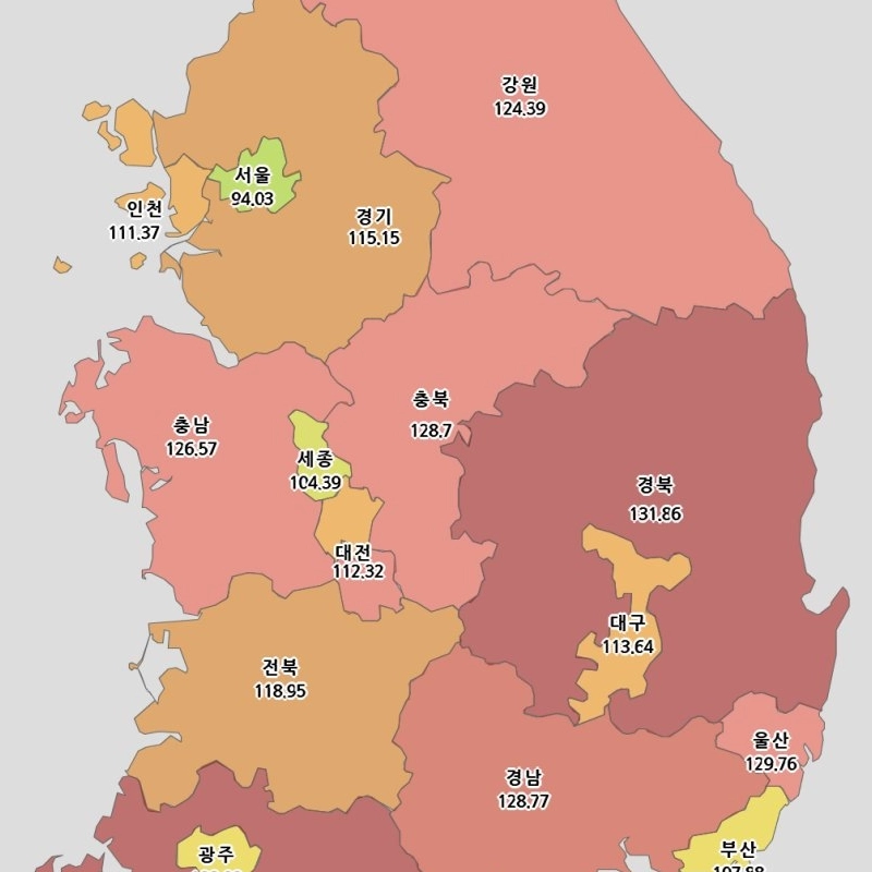 地方の2030年代の性比は思ったより深刻です。