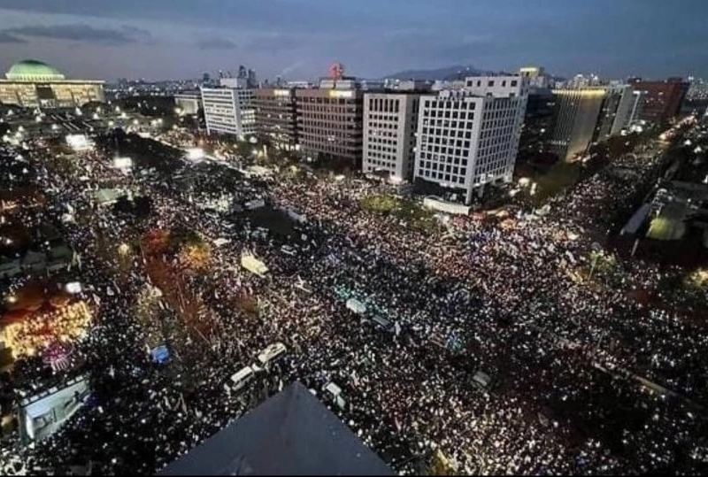 汝矣島に集まった100万人の写真