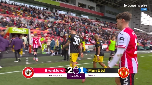 [Brent Ford vs. Manchester]ブレントフォードは2対1よりも先を行っています！