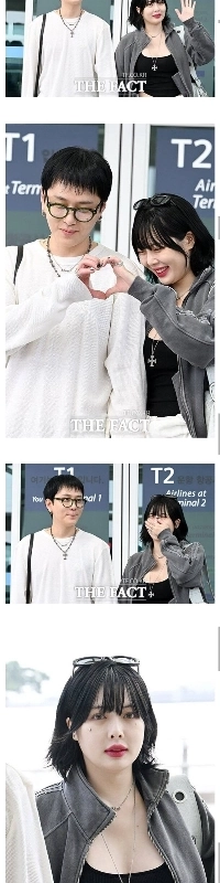 今日のHyuna-Yong Joon-Hyungカップルインチョン空港出発写真