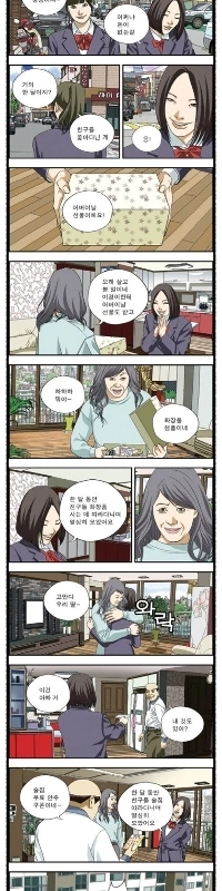 母の日ギフト娘マンガ。マンワ