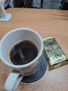 インスタントコーヒーを飲みました。