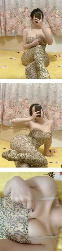 ユクドクニョのアグレッシブなヒョウ柄ルック