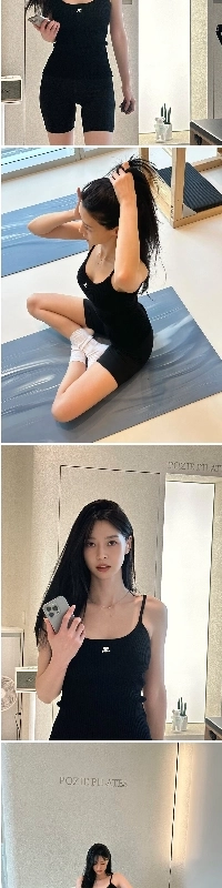 スポーツウェアを着たクォン・ナラの肉体