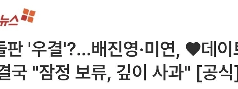 「私たち結婚しました」のアイドル版?…ペ・ジニョンとミヨン、デート内容ついに「一時保留、深く謝罪」””[公式]