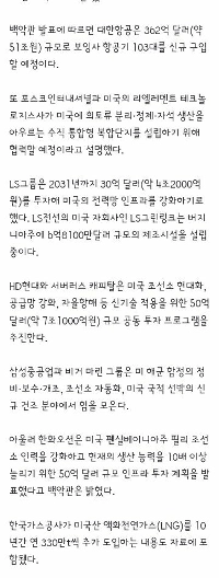 ホワイトハウスのウェブサイトで米国への投資について説明/米国防衛と戦時作戦統制権の回復推進への積極的な支援