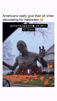 (SOUND)アメリカ人はハロウィーンの飾り付けに真剣ですㄷㄷㄷ.gif