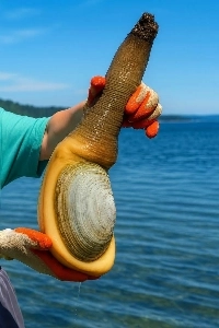 怪しげな大きなハマグリ