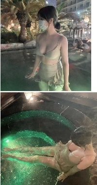 ご存知の方も多いと思いますが、アギポの薄緑の紐ビキニの谷間はヒムスムジンと呼ばれています。