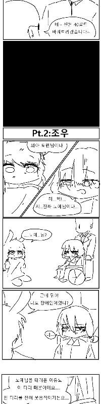 切断されたウサギ、囚人、奴隷の漫画。