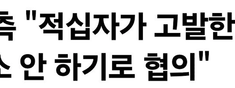 チョン・ソミ側「」「「赤十字社は告訴しなかった…我々は訴訟を起こさないことに合意した」「」」