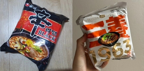 三養ラーメン1963 vs 辛ラーメンブラック