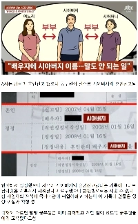 義父と婚姻届を出した女性。