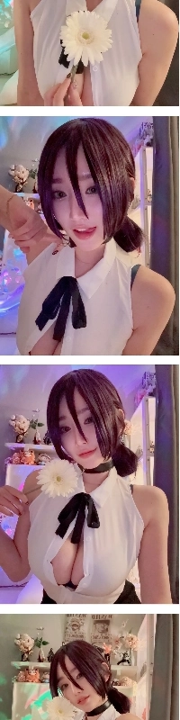 Harimi Leger コスプレ白いシャツの腹部の胸の谷間に穴